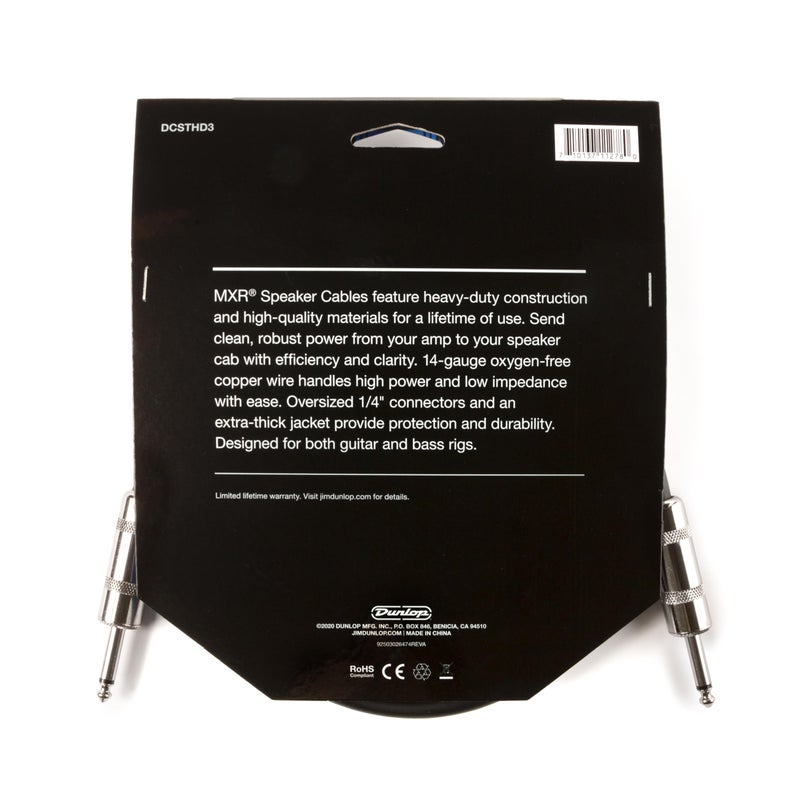 MXR كابل مكبر صوت MXR ثقيل الوزن 1/4 بوصة بطول 3 قدم|0.9 م (DCSTHD3) - Image 2